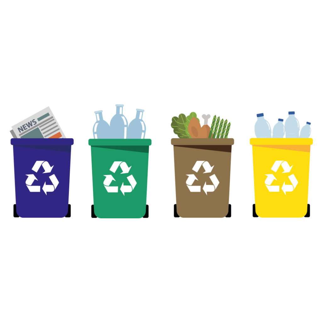 sanificazione contenitori per la raccolta differenziata